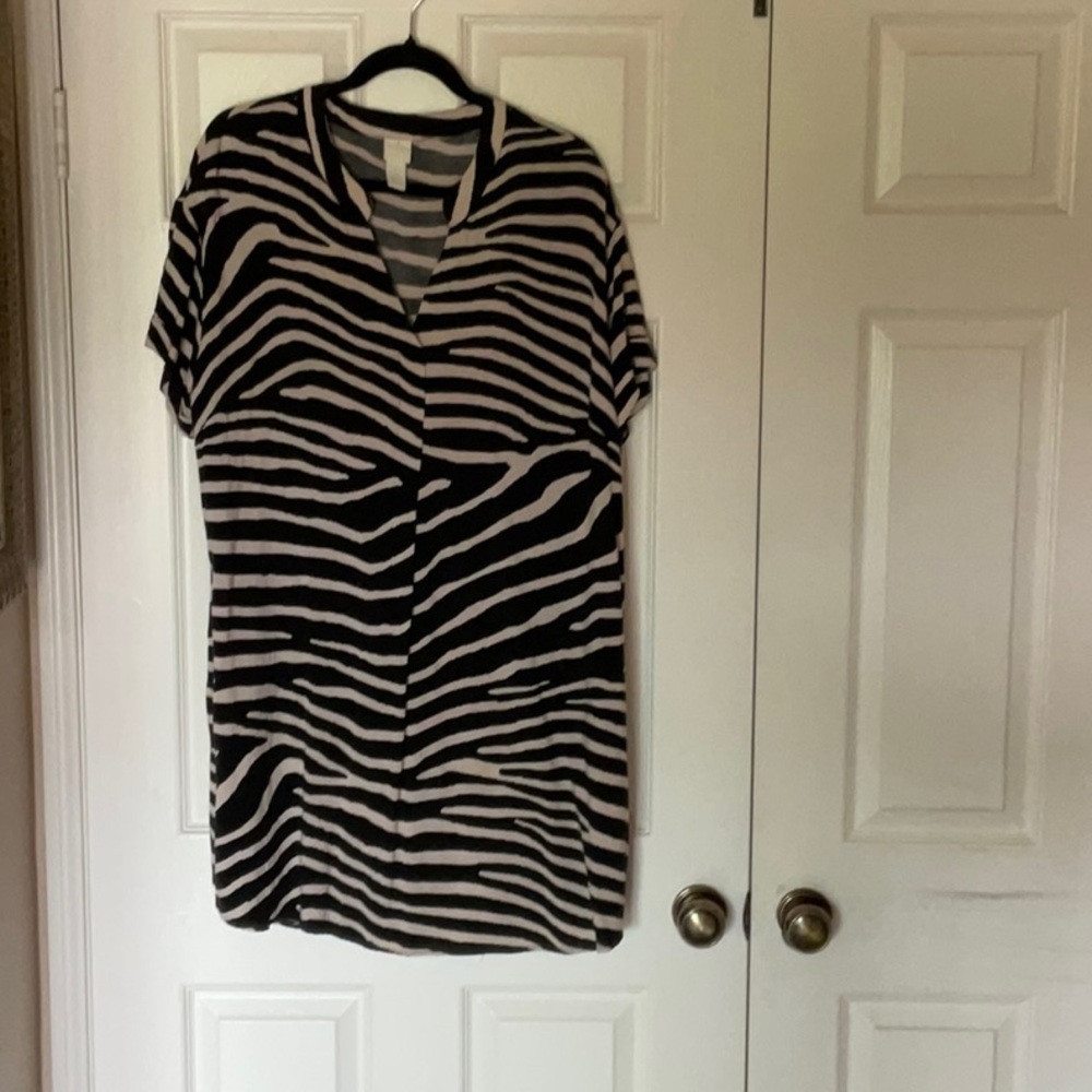 Black and White Zebra Print Dress H&M
